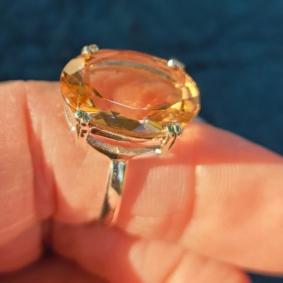 Morganite Ring Sterling Silver Size 7 - Picture 9 of 9